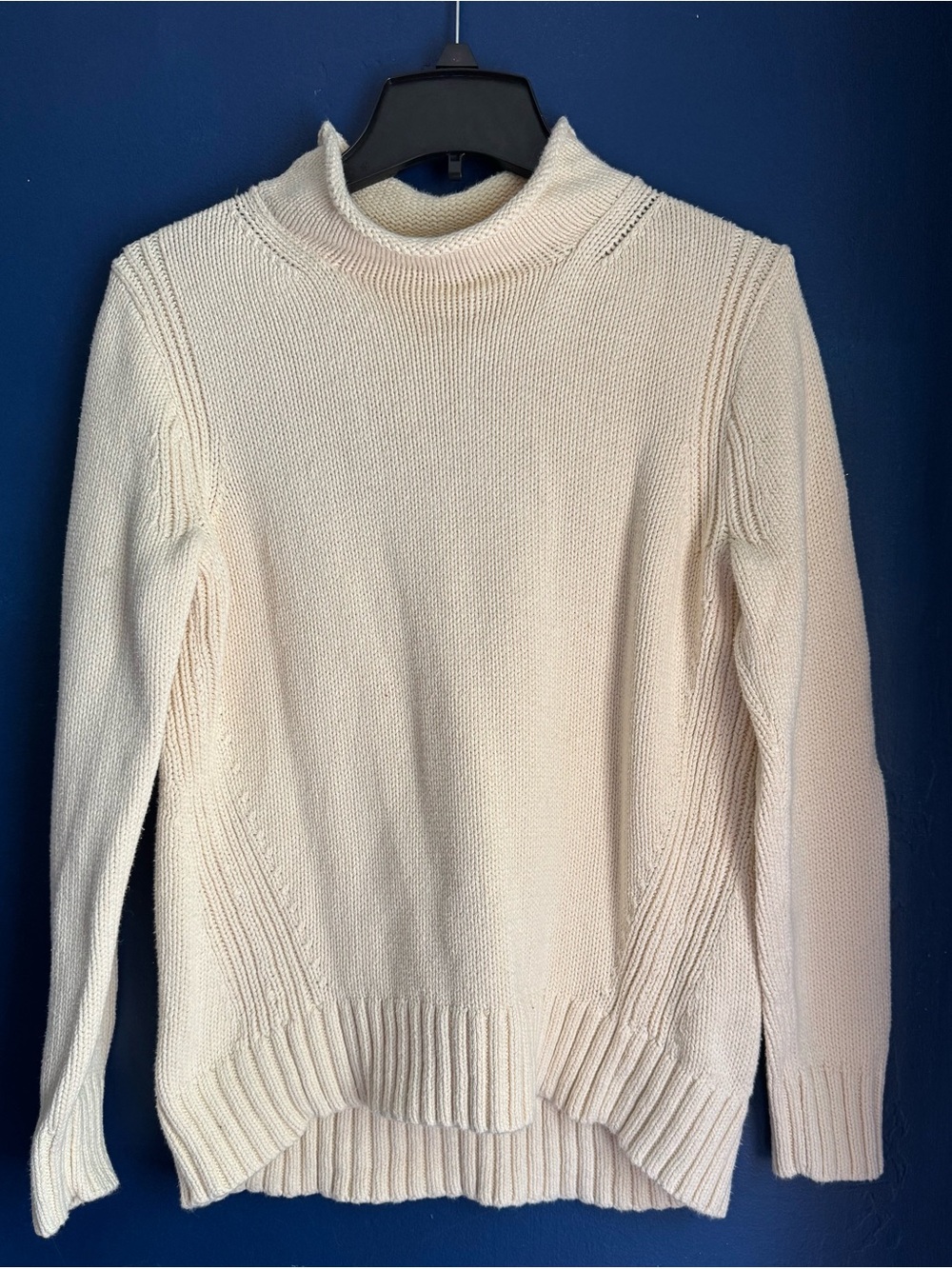 Always Cream Mock Neck Knit Sweater